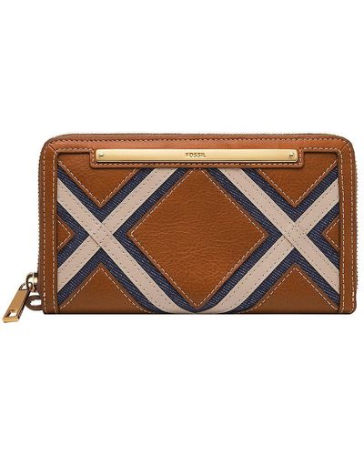 Fossil Liza Zip Around Clutch in Red | Lyst UK
