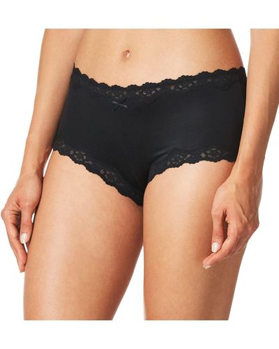 Maidenform Microfiber Scallop Lace Cheeky Hipster Panty - Black