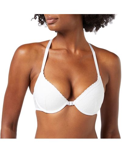 Iris & Lilly Lace Front Closure Bra - White