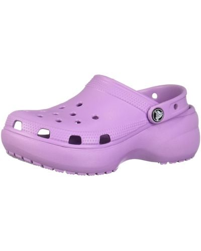 Crocs™ Zapatos de Madera para Mujer Classic Platform Clog W - Morado