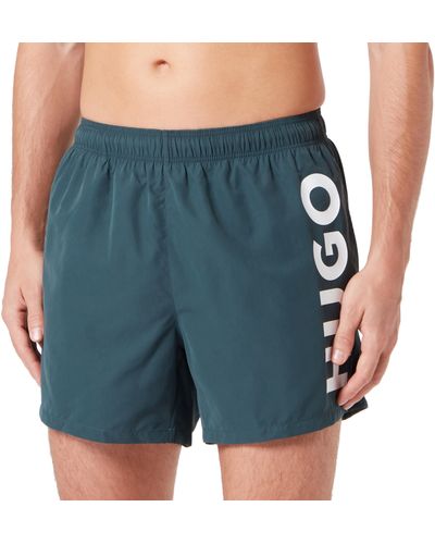 HUGO Swim Short ,Dark Green302,L - Blau