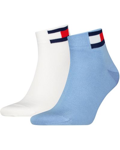 Tommy Hilfiger Flag Quarter Socks - Blue