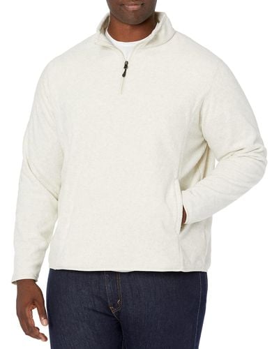 Amazon Essentials Quarter-zip Polar Fleece Jacket - White