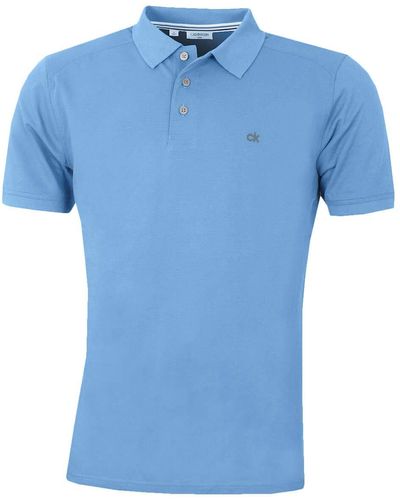 Calvin Klein Mens Campus Polo Shirt - Sky - Xxxxl - Blue