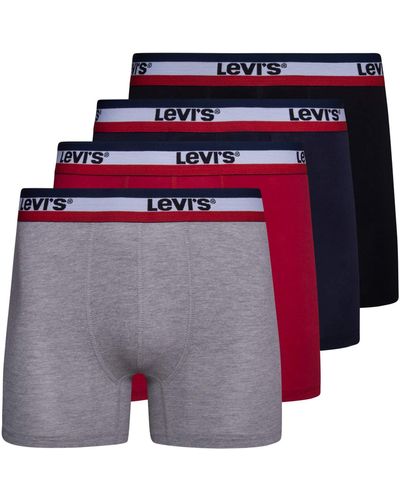 Levi's S Stretch Boxer Brief Underwear Breathable Stretch Underwear 4 Pack - Multicolour