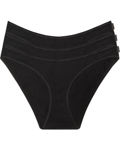 Calvin Klein Bikini Shape Briefs Stretch Cotton Pack Of 3 - Black