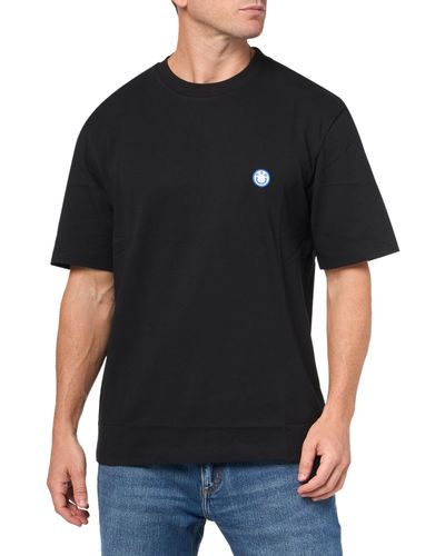 HUGO Small Smile Logo Cotton T-shirt - Black