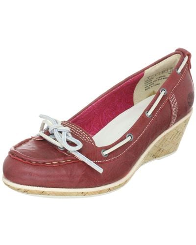 Timberland WHITTIER BOAT WEDGE 42635 - Rouge