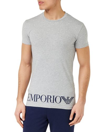 Emporio Armani Shiny Big Logo T-Shirt - Grau