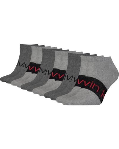Calvin Klein Sneaker Socken Socks 6 Paar - Grau