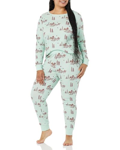 Amazon Essentials Disney Snug-fit Cotton Pyjamas Set - Green
