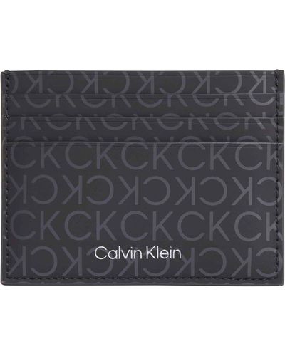 Calvin Klein Portacarte Uomo k50k511256-0gl Nero - Grau