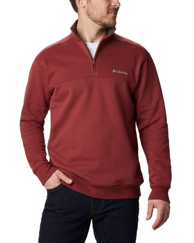 Columbia Hart Mountain Ii Half Zip Pullover Sweater - Red