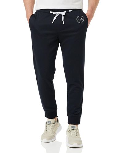 Emporio Armani A|x Armani Exchange Mens Basic Fleece Logo Jogger Sweatpants - Blue
