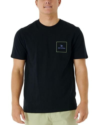 Rip Curl Corp Icon Tee T Shirt Top Black