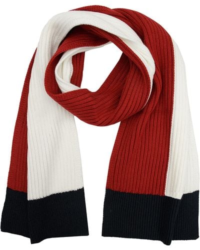 Tommy Hilfiger Rayas Bufanda para Hombre - Rojo