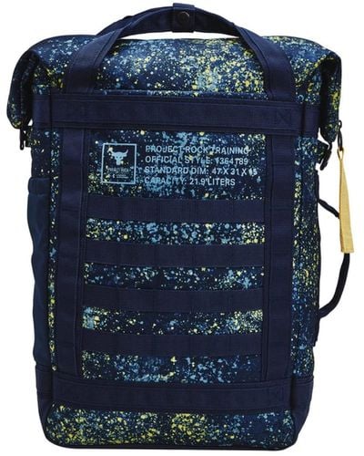 Under Armour UA x Project Rock Box Duffle Backpack - Bleu