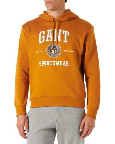 GANT D1 Crest Shield Sweat Hoodie Kapuzenpullover - Orange