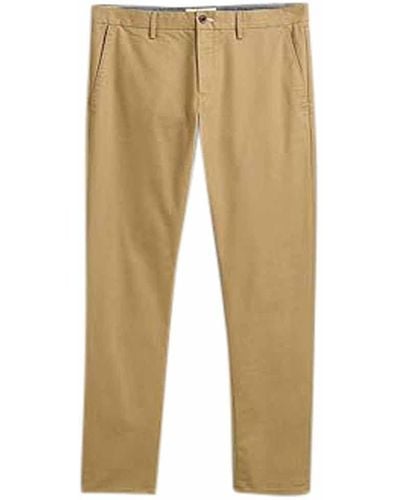 GANT Slim Tech Prep Chinos Dress Trousers - Natural