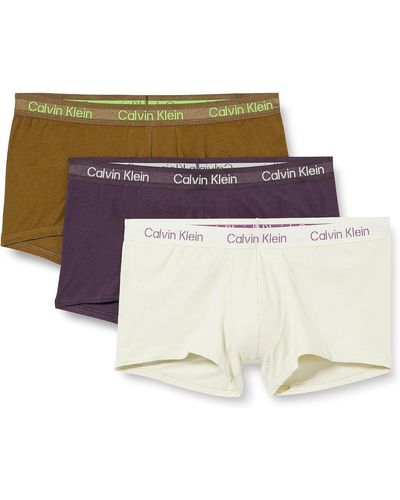 Calvin Klein Low Rise Trunk 3Pk 05A - Morado