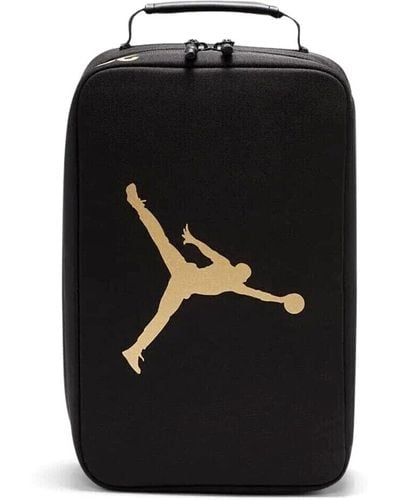 Nike Jordan Shoe Box Bag Sport Viaggi Palestra Nero/Oro