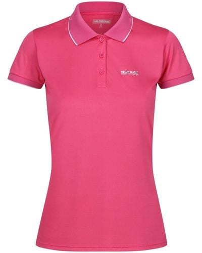 Regatta S Remex Ii Quick Dry Wicking Active Polo Shirt - Pink