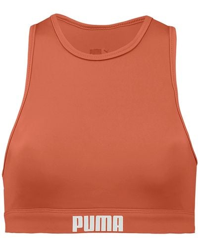 PUMA Swimwear Racerback Bikini Top - Oranje