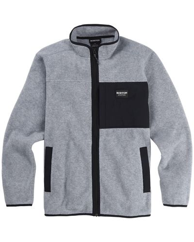 Burton Durchgehender Reißverschluss Sport-Kapuzenpullover - Grau