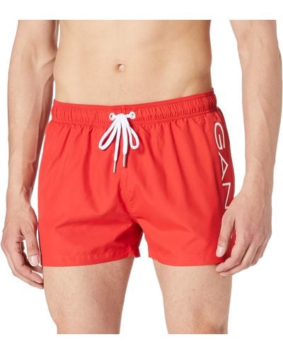 GANT 922116017-620-l Sc Lightweight Logo Swim Shorts - Red