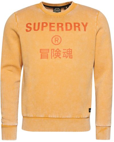Superdry Vintage Corp Logo Crew Sweatshirt - Orange