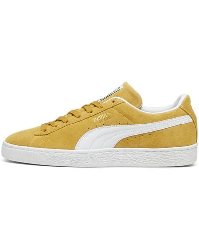 PUMA Suede Classic Trainers Trainers Amber- White Size Uk 7.5 - Yellow