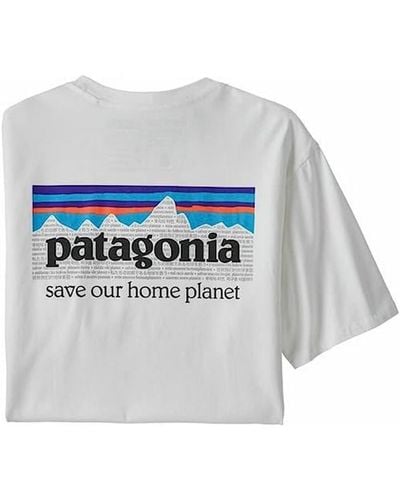 Patagonia M's P-6 Mission Organic T Kurzarm Shirt - Weiß