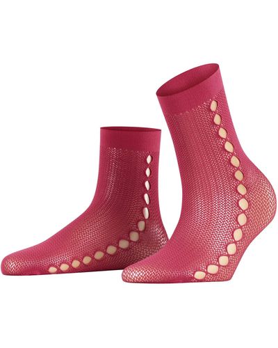FALKE Socken Supersize Net W SO Transparent gemustert 1 Paar - Pink