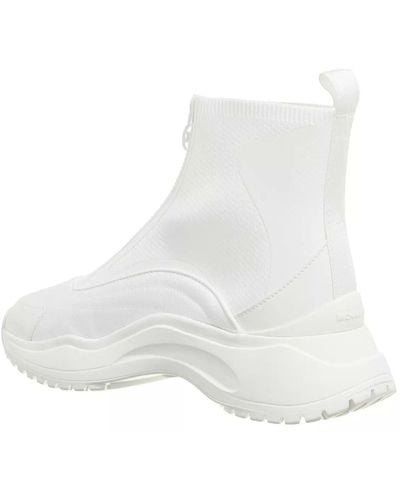 Michael Kors Dara Zip Bootie Ankle Boots - White