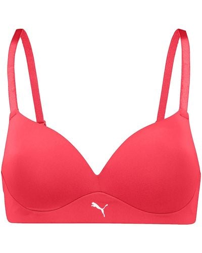 PUMA 100001008 Reggiseno Imbottito - Rosso