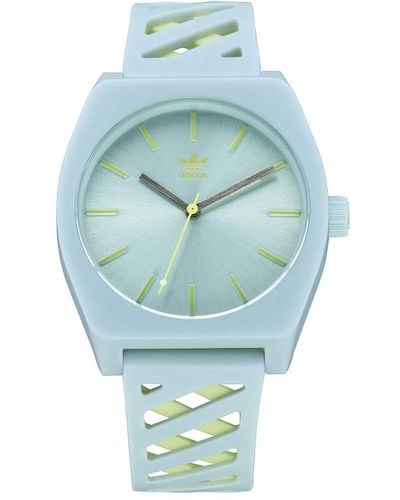 adidas Analog Japanischer Quarz Uhr mit Silicone Armband Z25-3341-00 - Blau