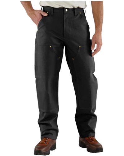 Carhartt Big & Tall B01 Loose Fit Firm Duck Double-front Utility Work Pant - Black