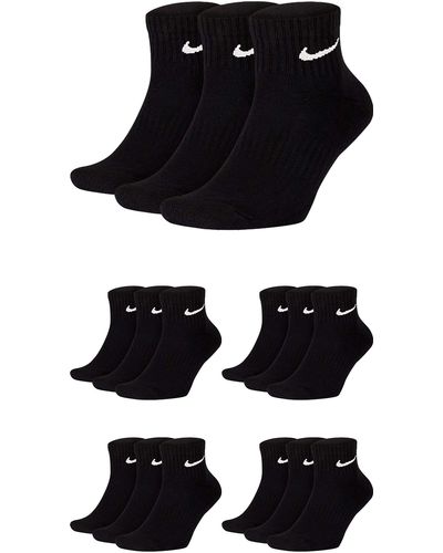 Nike SX7677 Chaussettes de sport courtes pour homme et femme Blanc/noir Taille 34/36/38/40/42/44/46/48 50 Taille des chaussettes : - Gris
