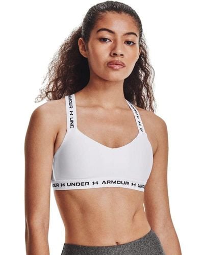 Under Armour Crossback Low Sports Bra - White