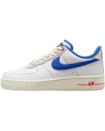 Nike Air Force 1 Leren Sneakers - Blauw
