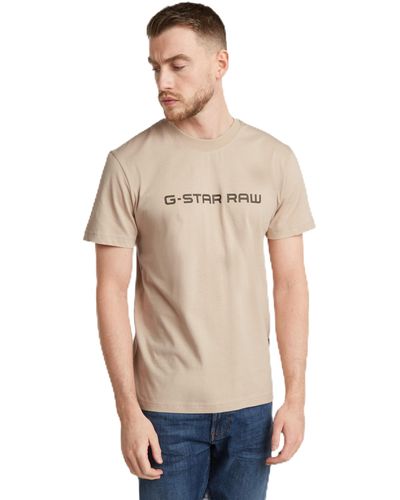 G-Star RAW Corporate Script Logo R T T-shirt - Natural