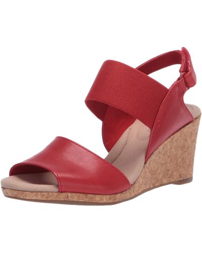 Clarks Lafley Lily Wedge Sandal - Rot