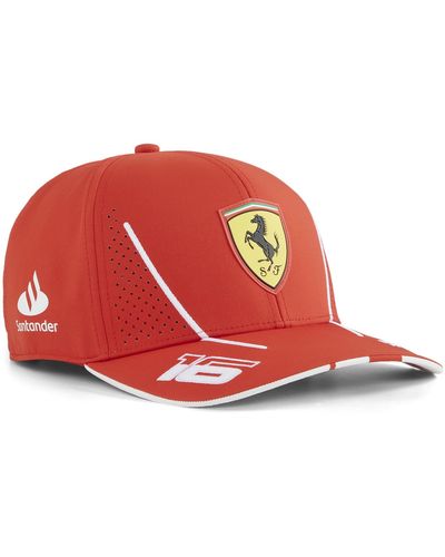 PUMA Scuderia Ferrari 2024 Charles Leclerc Cap Burnt Red One Size Fits Most