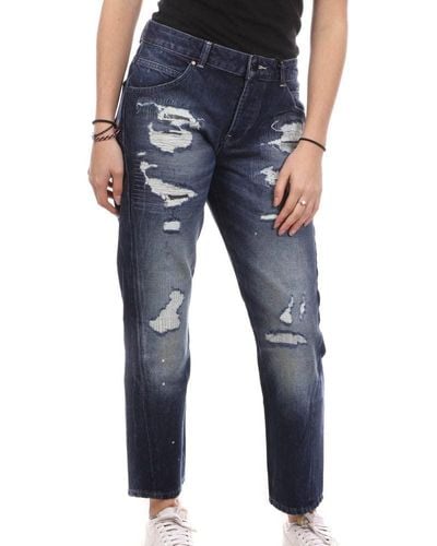 Guess Jeans Relaxed Blu Donna Vaniglia