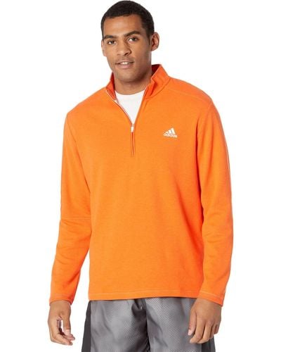 adidas 3-stripes 1/4 Zip Pullover Semi Impact Orange Melange Xl