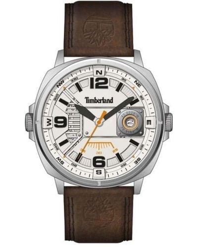 Timberland Analoog Kwarts Horloge Met Lederen Armband Tdwgb2201403 - Metallic