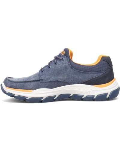 Skechers Respected S Slip On Shoes Navy 12 - Blue