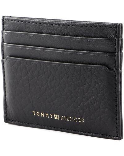 Tommy Hilfiger TH Premium Leather CC Holder Black - Noir