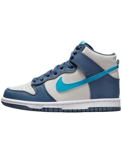 Nike Dunk High GS Trainers DB2179 Sneakers Chaussures - Bleu