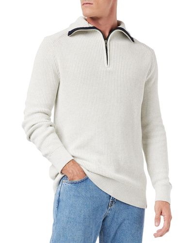 Tom Tailor Strickpullover Troyer 1032293 - Weiß